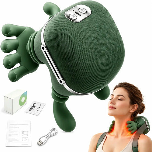 Masajeador De Cuello Y Cervicales Solux Inalámbrico Con Calor Y Ems Verde