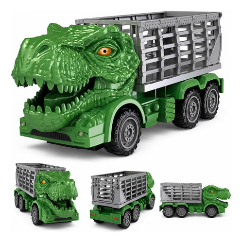 Dinosaurio A Control Remoto Con Luces Led Para Ninos Juguete Plateado