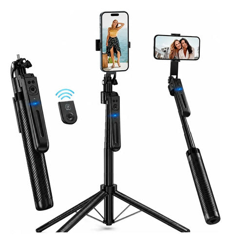 Tripode Selfie Inteligente Seguimiento Facial 360 1.8 Metros Negro
