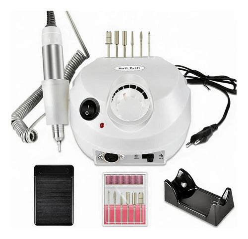 Torno Pulidor Electrico Profesional Manicura Uñas Podologia Blanco