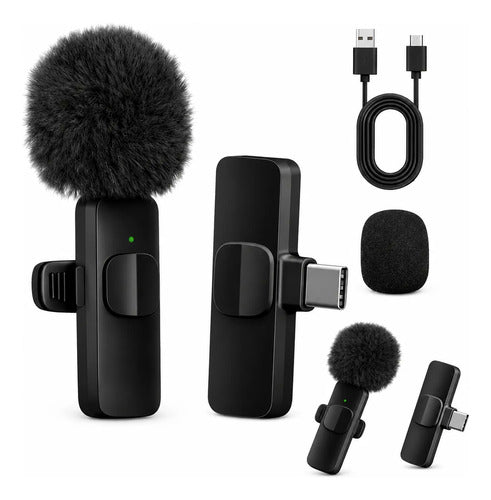 Micrófono Inalámbrico Usb-c Profesional Tiktok Streaming Negro