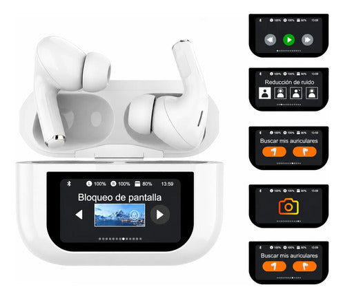 Auricular Bluetooth Display Cancelacion Ruido Manos Libres Inalámbricos 5.4 Auriculares Intraurales Anc Con Cancelación 