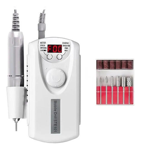 Pulidor Torno Profesional Para Manicura Pedicura Accesorios Blanco