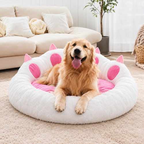 Cama Cucha Colchon Perro Gato Mascota Lavable Cachorro Blanco