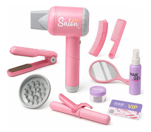 Set Infantil De Peluqueria Juguete Para Niñas Belleza Kit