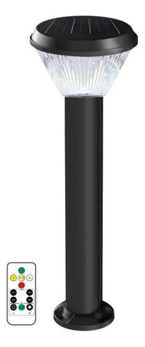Estaca Solar Led Para Jardin Resistente Al Agua Luz Calida Negro