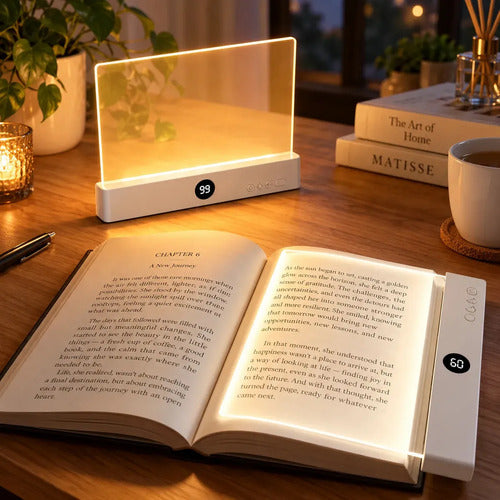 Lámpara Mesa Luz Libro Lectura Led Recargable Portátil Noche Usb Cama Velador Veladora Decorativa Regulable Brillo Inten